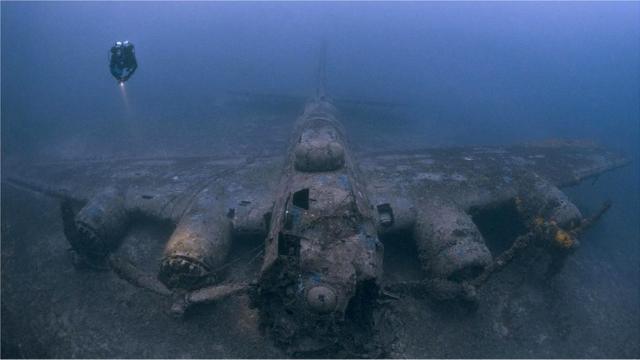 Останки бомбардировщика B-17G Flying Fortress, сбитого во время Второй мировой у берегов Хорватии