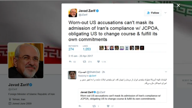 توییت جواد ظریف