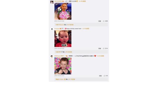 Gavin过八岁生日时，中国网友用表情包祝他生日快乐。