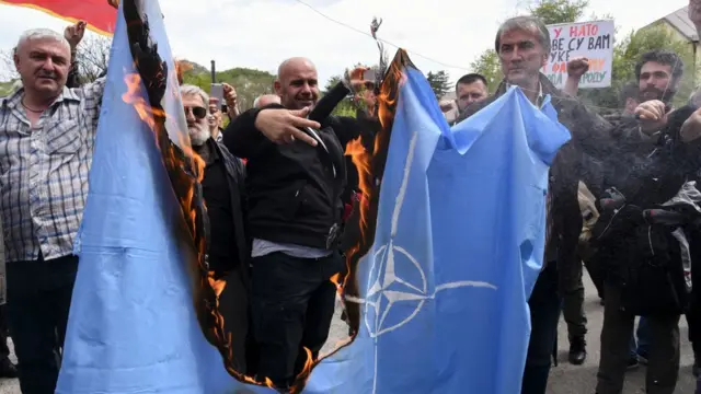 Protest, Cetinje, 28. april 2017.