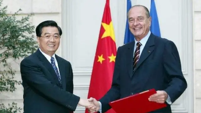 胡锦涛和希拉克