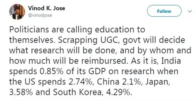 विनोद जोस का ट्वीट