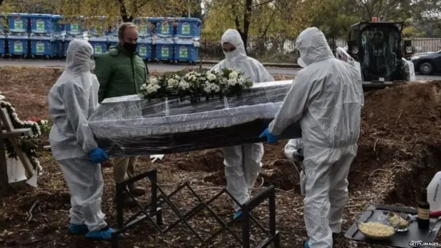 ග්‍රීසියේ කොරෝනාවෛරසය ආසාදිත වී මියගිය පුද්ගලයෙක් දෙසැම්බර් 05 වෙනි දින භූමදානය කළ අවස්ථාවක්