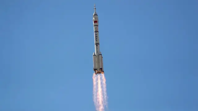 Rocket carrying the Shenzhou-12 spacecraft and three astronauts takes off from Jiuquan Satellite Launch Center