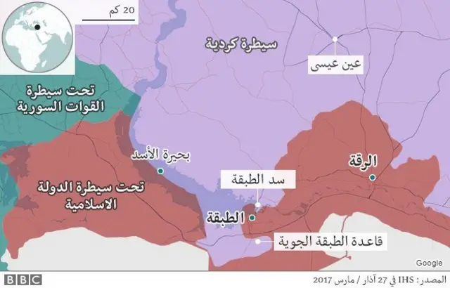 خارطة سد الطبقة