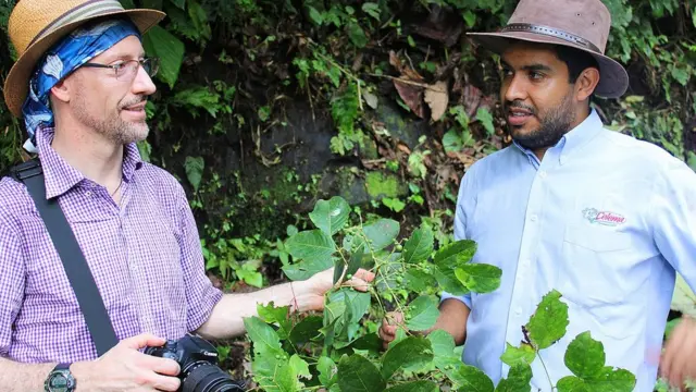 Mauricio Diazgranados con el botánico Andres Felipe Bohórquez Osorio
