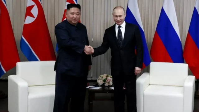 Kim Jong-un et Vladimir Poutine