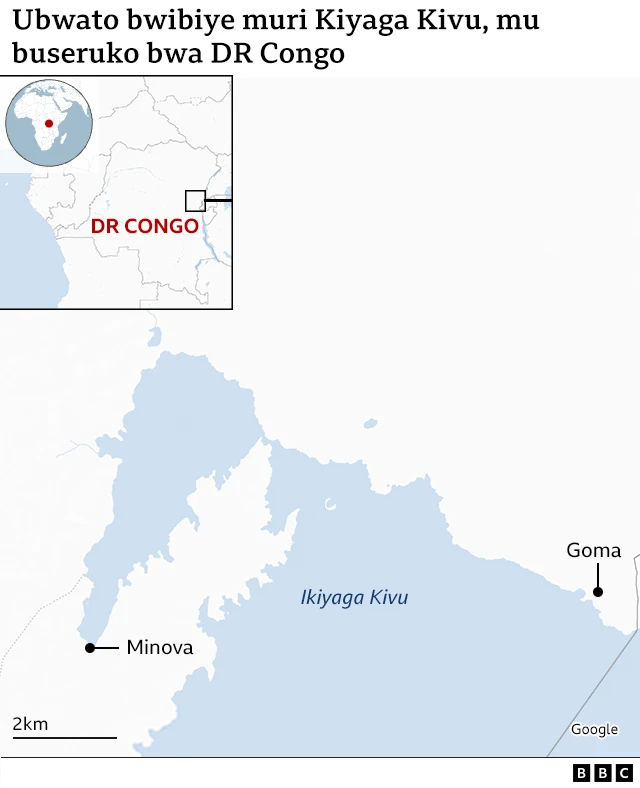 Aho ubwato bwarohamye