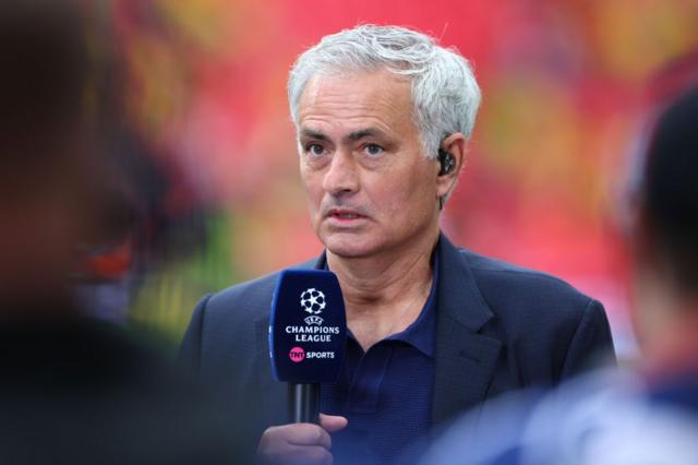 Mourinho, İngiliz yayıncı kuruluş için Londra'da Şampiyonlar Ligi maçını yorumladı.