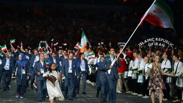 کاروان ایران در مراسم افتتاحیه المپیک ۲۰۱۲ لندن