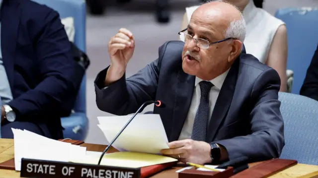 السفير الفلسطيني لدى الأمم المتحدة رياض منصور