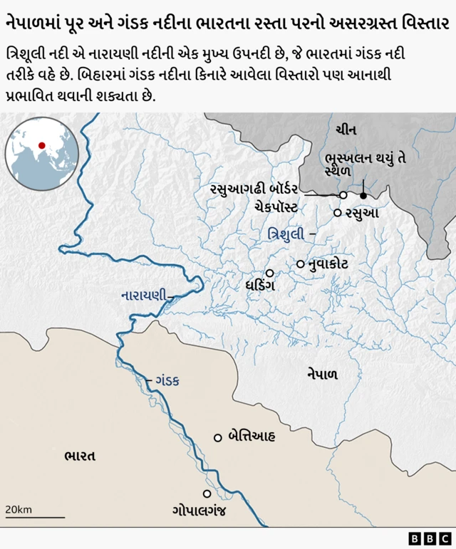 નેપાળ-તિબેટ પૂર ગ્લેશિયલ સરોવરો(હિમતાલ)ની સ્થિતિમાં થતા ફેરફારોને કારણે આ વિસ્તારમાં વારંવાર આવી દુર્ઘટનાઓ બનતી રહે છે બીબીસી ગુજરાતી પૂર વરસાદ નદી નેપાળ કૈલાશ-માનસરોવર યાત્રા ગુજરાતી ગુમ ગુજરાત ન્યૂઝ સમાચાર અપડેટ