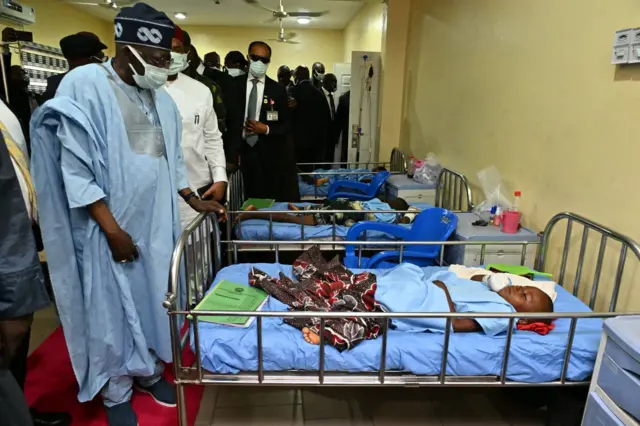 Nigeria President Bola Tinubu visit victims of di Benue killings for Hospital 