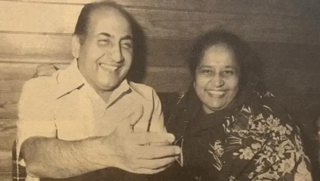 मोहम्मद रफ़ी अपनी पत्नी बिल्कीस के साथ