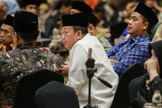 Menteri ATR/Kepala BPN Nusron Wahid saat menghadiri sebuah acara