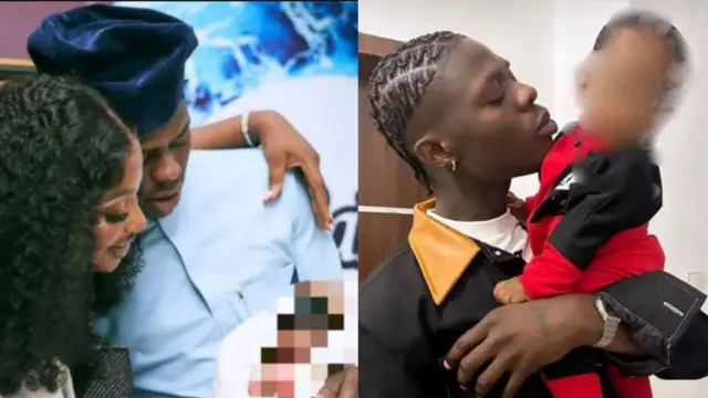 Oloogbe Mohbad ati Wunmi, iyawo rẹ pẹlu Liam ọmọ wọn lọwọ