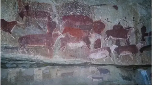 Pintura en una cueva