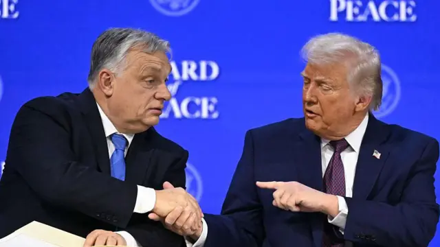 Donald Trump i Viktor Orban podczas Davos 