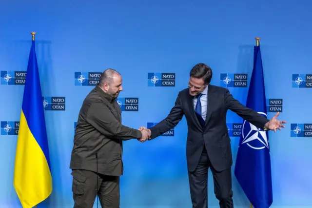 Ukrayna Savunma Bakanı Rüstem Umerov ve NATO Genel Sekreteri Mark Rutte