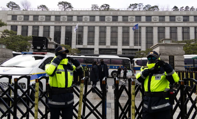 긴장감 감도는 헌법재판소