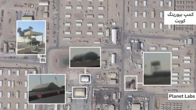 ساختمان‌هایی که در ویدیوی منتشر شده از کمپ بیورینگ دیده می‌شود با تصاویر ماهواره‌ای هم‌خوانی دارند