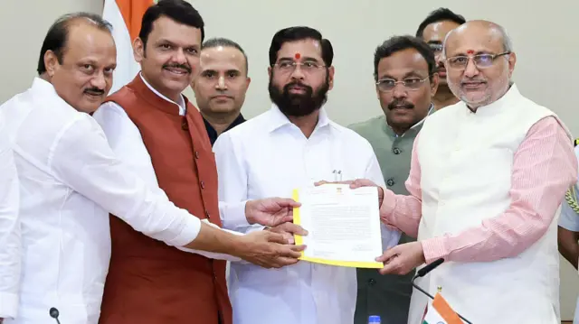 अजित पवार, देवेंद्र फडणवीस और एकनाथ शिंदे