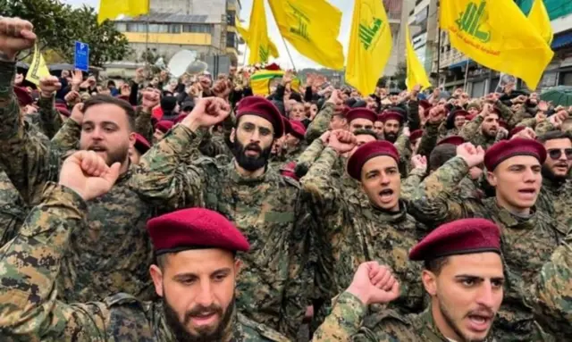 હિઝબુલ્લાહના કાર્યકરોની તસવીર 
