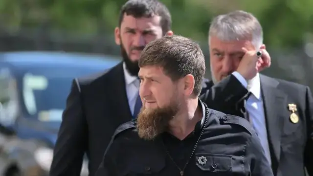 Рамзан Кадиров з депутатом Державної думи Адамом Делімхановим і спікером чеченського парламенту Магомедом Даудовим