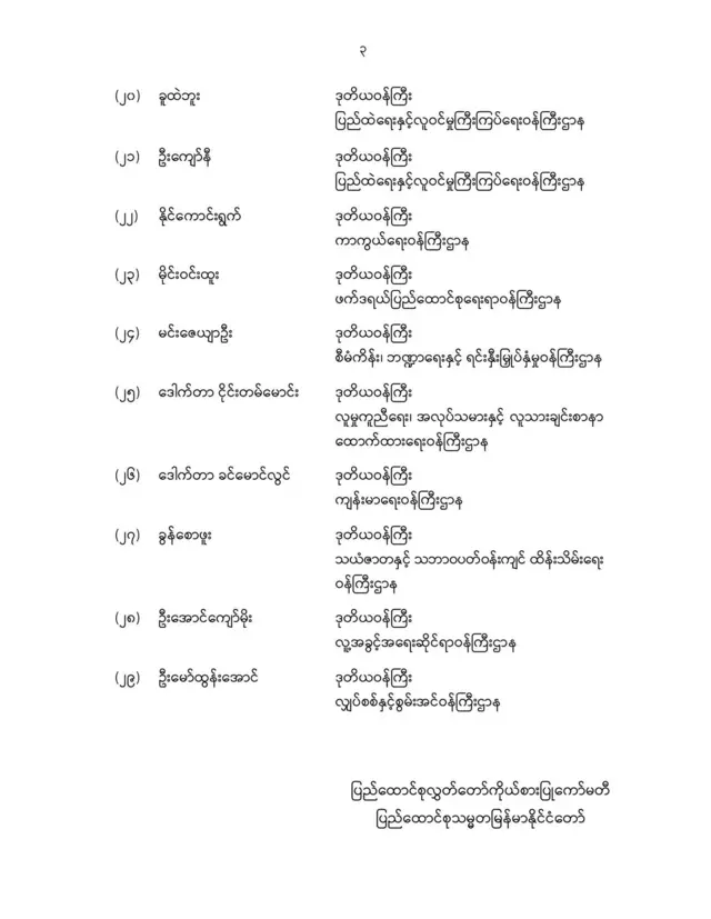 NUG ပြင်ဆင်စုဖွဲ့ကြောင်းကြေညာချက် 