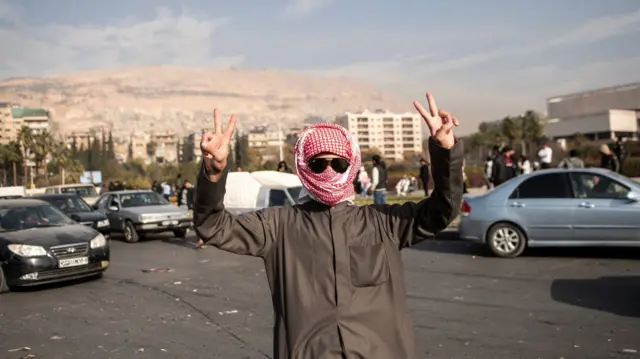 Человек на улице Дамаска