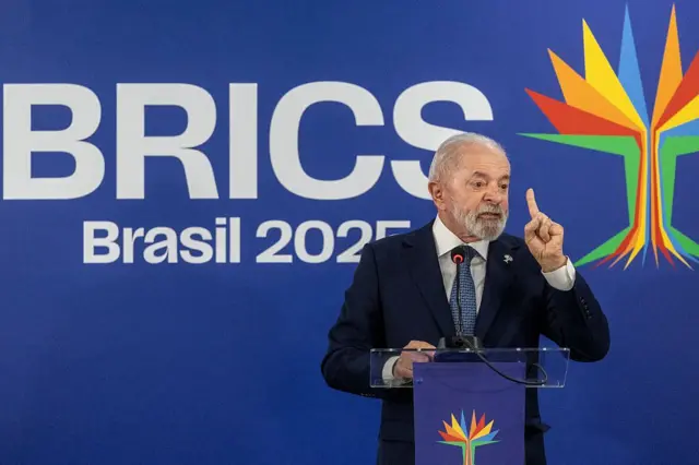 Lula discursa durante cúpula dos Brics, no Rio de Janeiro, em 7 de julho de 2025