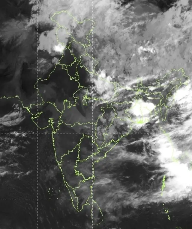 জুলাই মাসের দ্বিতীয় সপ্তাহে ভারতের স্যাটেলাইট ছবি (নবদীপ দাহিয়ার এক্স হ্যান্ডেল থেকে)