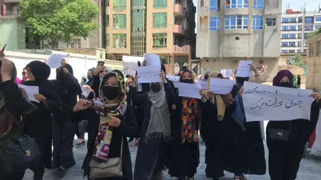 تظاهرات زنان در کابل
