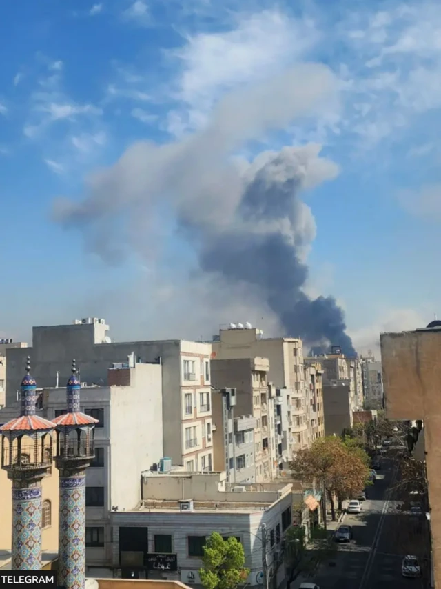 Tehrana hava hücumundan sonra çəkilmiş foto