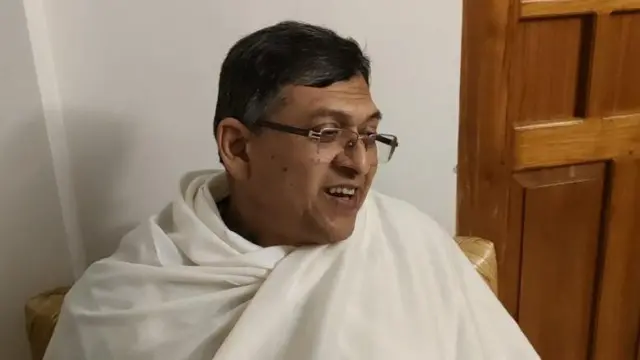 ভারতে অবস্থানরত বিএনপি নেতা সালাউদ্দিন আহমেদ। মার্চ, ২০২৩