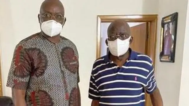 Aworan Fayose ati Tinubu lasiko to ṣabẹwo si ni Bourdillon