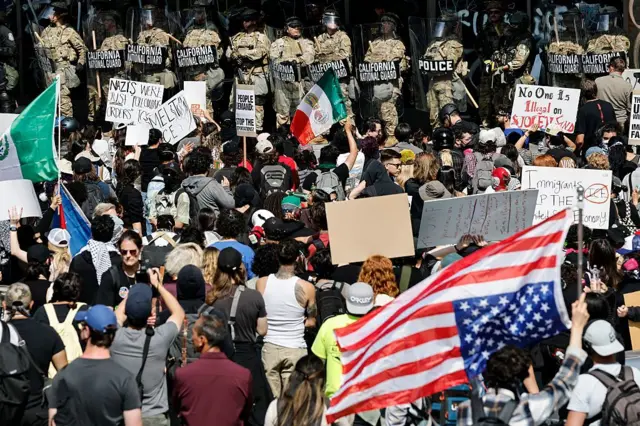 அமெரிக்கா, டிரம்ப், லாஸ் ஏஞ்சலஸ் வன்முறை, குடியேற்றக் கட்டுப்பாடுகள் 