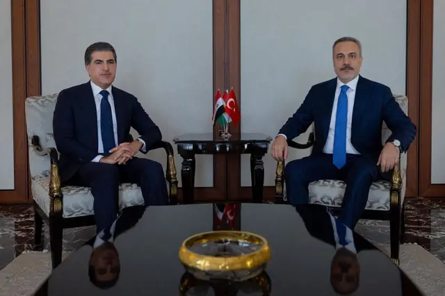 Barzani ve Hakan Fidan 