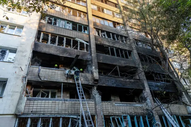 последствия атаки по Киеву 