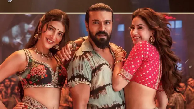 శ్రుతీహాసన్, రామ్ చరణ్, జాన్వీ కపూర్ 