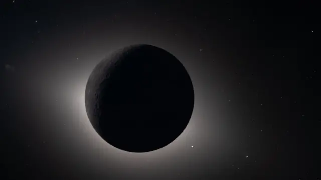 月亮正在遮蔽太阳