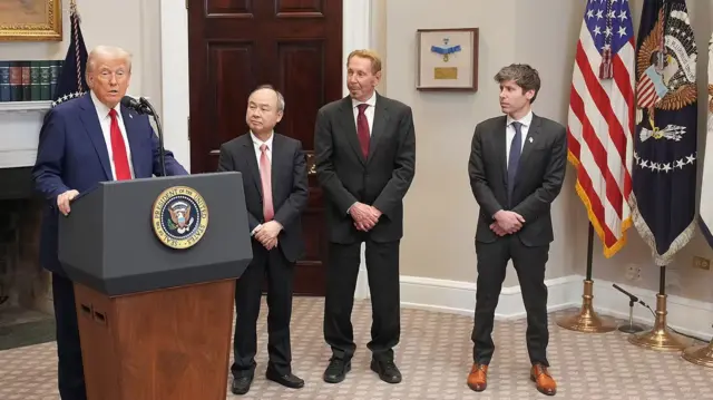 Дональд Трамп, Масайоші Сон, Ларрі Еллісон, Сем Альтман