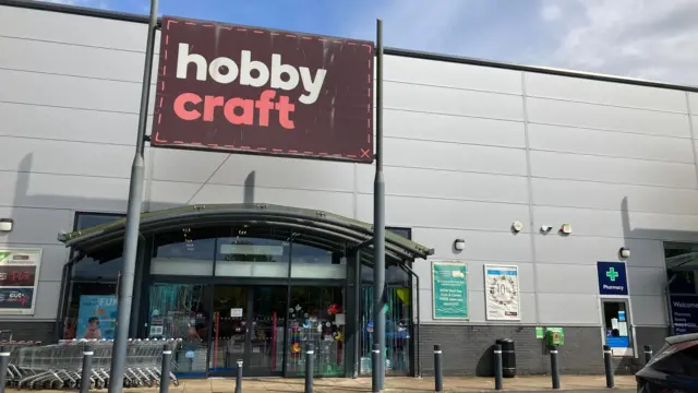 Outside of a hobbycraft store