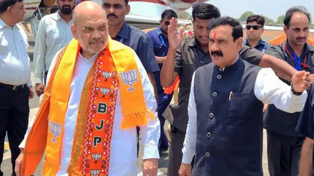 अमित शाह और नरोत्तम मिश्रा