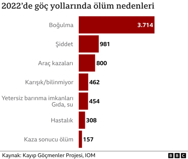 Göç yollarında ölüm nedenleri
