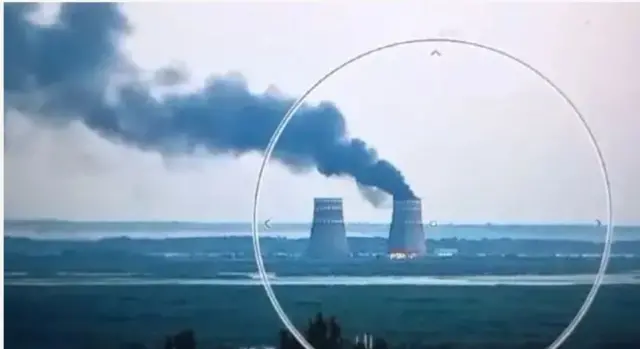 Дим йде поблизу ЗАЕС