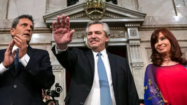 Sergio Massa, Alberto Fernández y Cristina Kirchner