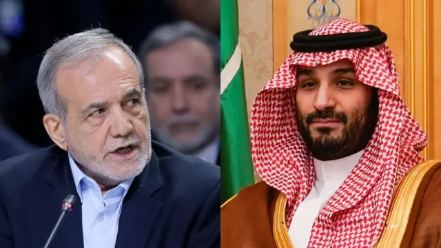 मसूद पेजे़श्कियान और मोहम्मद बिन सलमान