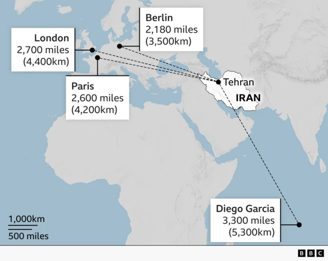  ሚሳይላት ኢራን ክበጽሖ ዝኽእል ቦታታት