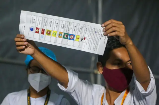 ၂၀၂၀ ရွေးကောက်ပွဲ မဲစာရင်းကြေညာစဉ်